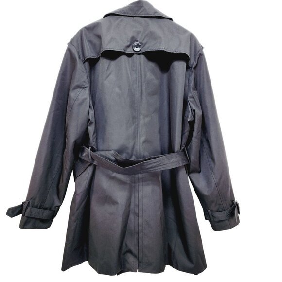 BGSD Women&#39;s Gabby Black Mid Length Trench Coat Size  XXL New - Picture 2 of 15